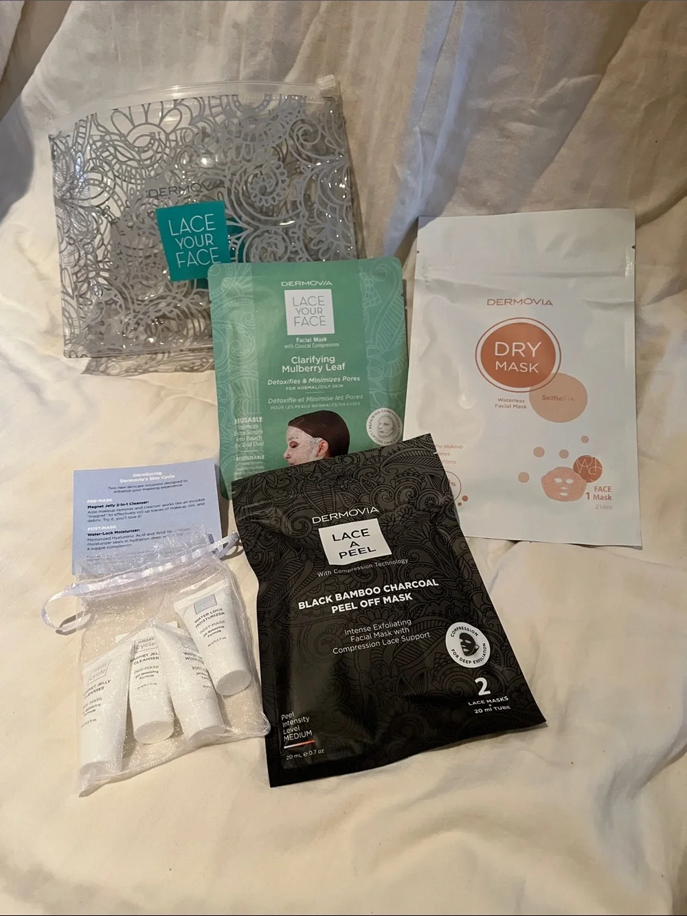 8 piece set. Lace A Peel Black Bamboo Charcoal Peel-Off Mask - Black